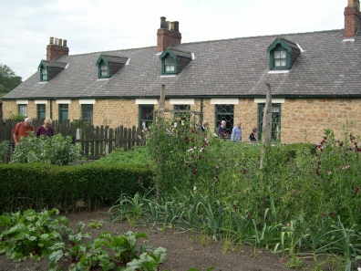 Pit cottages originally from Hetton le Hole, now at Beamish Museum.