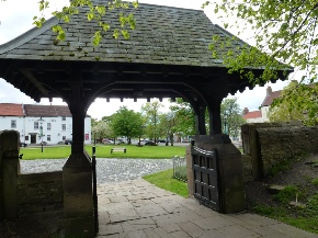 Lych gate at Sedgefield Church. 