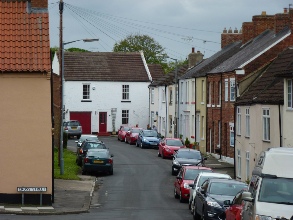 A narrow street in Sedgefield. 
