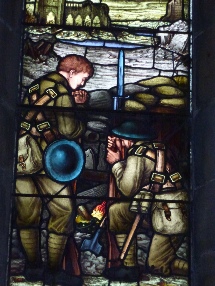World War 1 Memorial in stained glass.